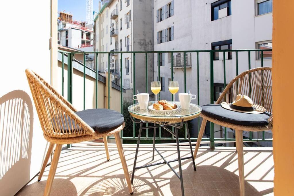 L19 1Bdr Massena Central 2Mins Sea/Promenadeac/Balcony Nizza Exterior foto